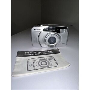 Vintage Polaroid PZ2001 Power Zoom 35mm Film Camera 35-70mm Lens - Silver WORKS